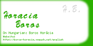 horacia boros business card